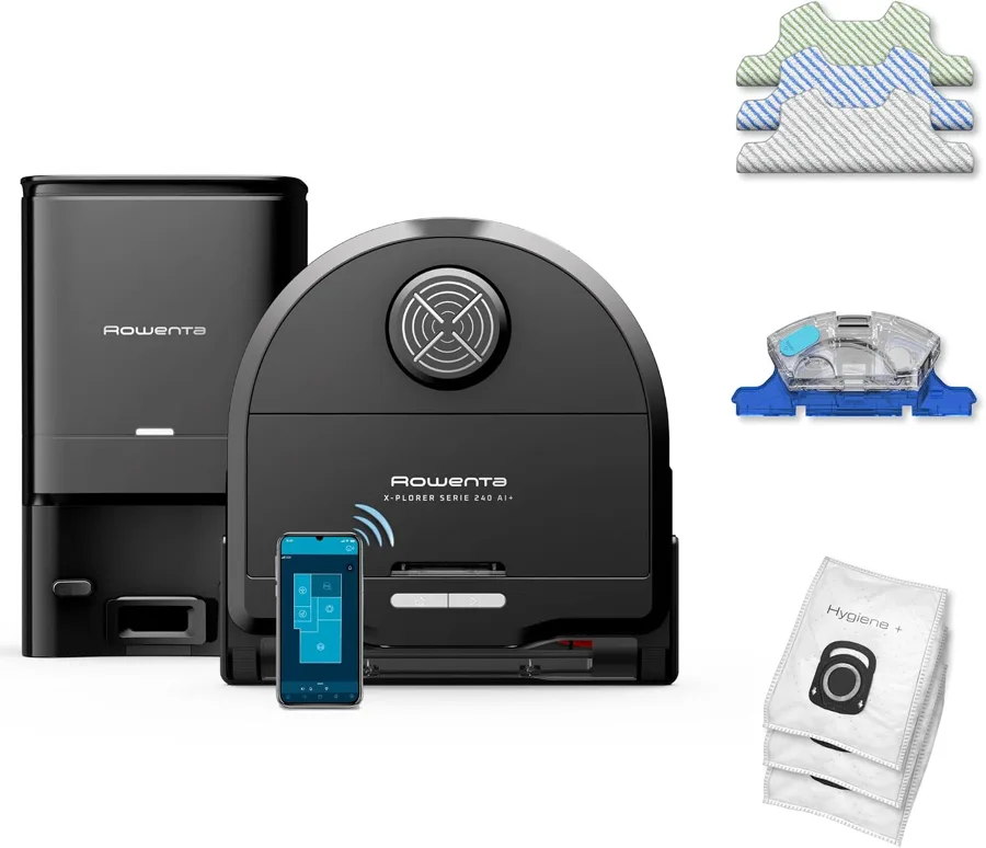 Robot aspirapolvere e lavapavimenti Rowenta X-Plorer Serie 240 AI+
