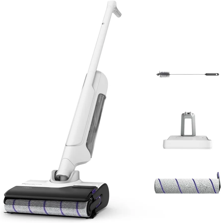 Lavapavimenti Rowenta X-Clean 10 con base, rullo e spazzola di pulizia