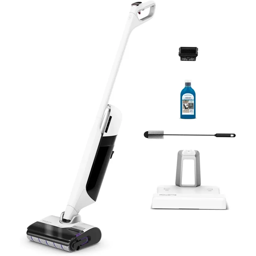 Rowenta X-Clean 12 con base, soluzione detergente e spazzola di pulizia