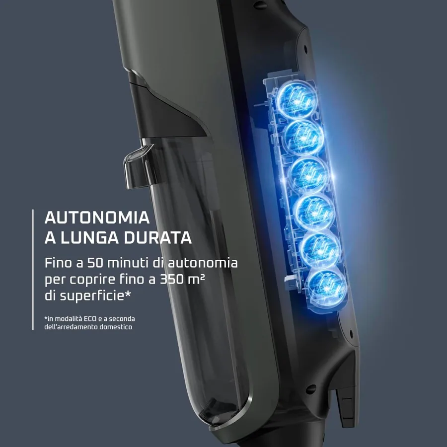 Rowenta X-Clean 4: fino a 50 minuti di autonomia e 350 m² di superficie