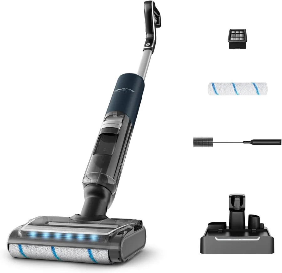 Lavapavimenti Rowenta X-Clean 7 con base, rullo e accessori