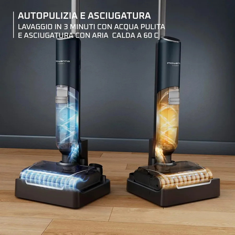 Autopulizia e asciugatura a 60 °C della Rowenta X-Clean 7
